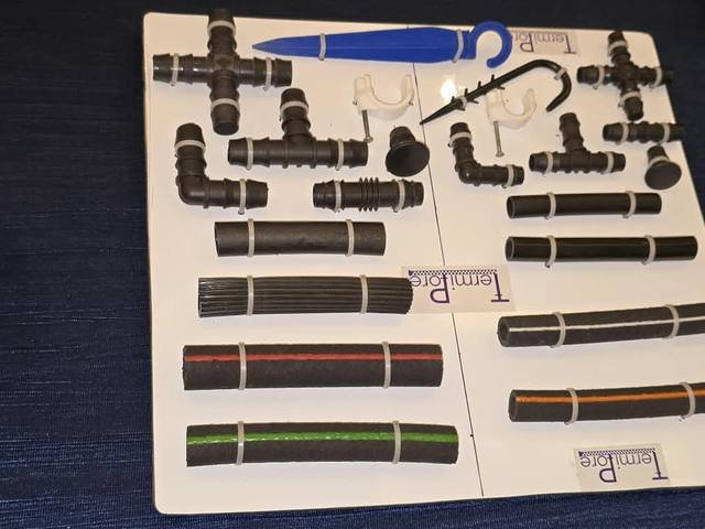 Components of the rechargeable porous pipe termite reticulation system